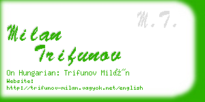 milan trifunov business card